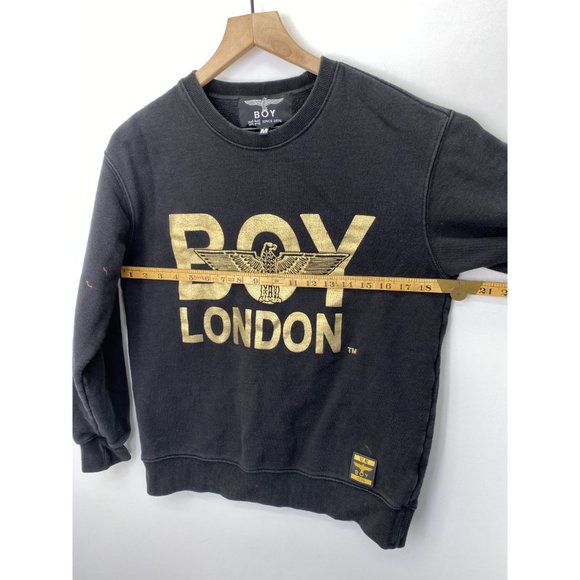 BOY Crew Neck Long Sleeve Sweatshirt Black Size M - Picture 6 of 7